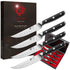 5 inch Steak Knives (Non-Serrated) - Carbon Series - Set of 4